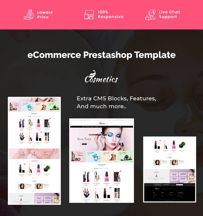 #Cosmetic #Beauty Store - #Prestashop #Responsive #Theme | #TemplateTrip #eCommerce #Website #Template