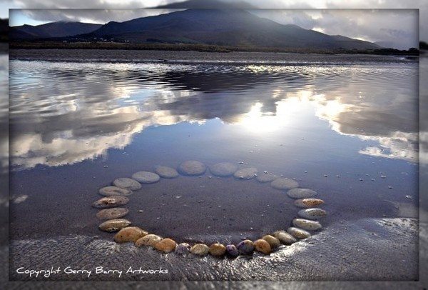 Land and water art instalation by Gerry Barry #land #landscape #photography #art #eco #tone #beach