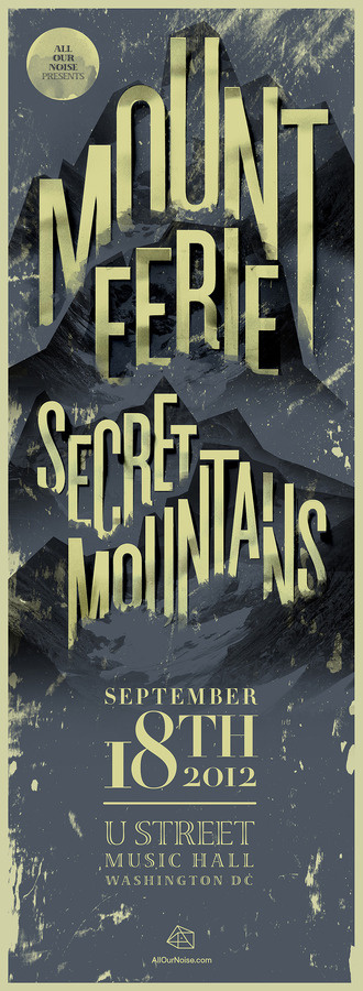 Secret Mountains #music #posters #typography