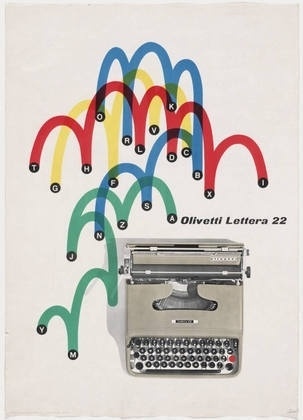 MoMA | The Collection | Giovanni Pintori. Olivetti Lettera 22. 1953 #giovanni #olivetti #advertisement #lithograph #1953 #pintori