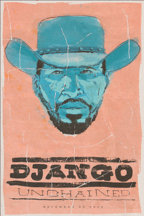 Movie Poster Series on Behance #ink #django #& #unchained #illustration #pen