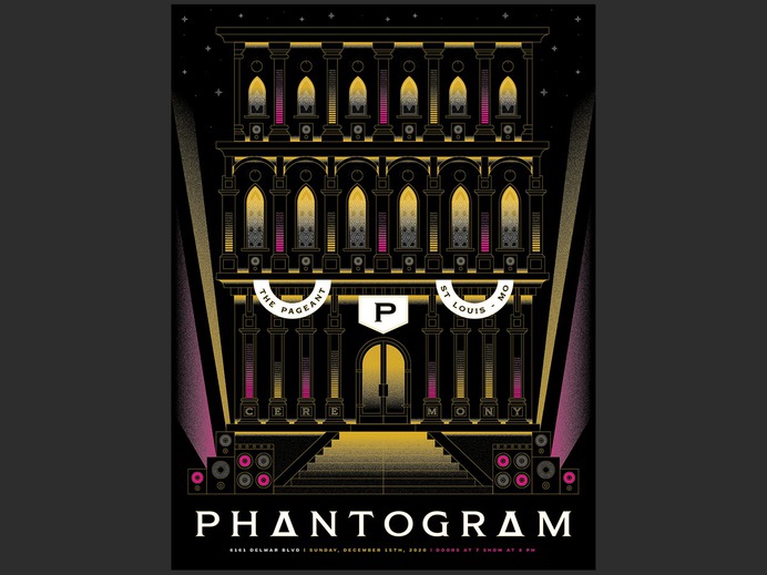 Phantogram Poster ceremony gig poster gig posters illustration music phantogram poster posters temple