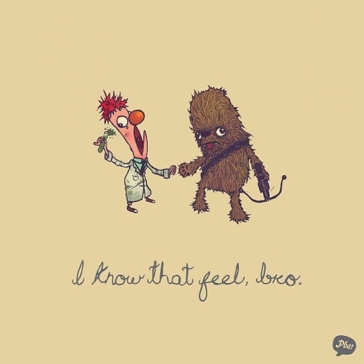I Has Unintelligible Speech by *paperbeatsscissors #unintelligible #speech #illustration #chewie #beaker