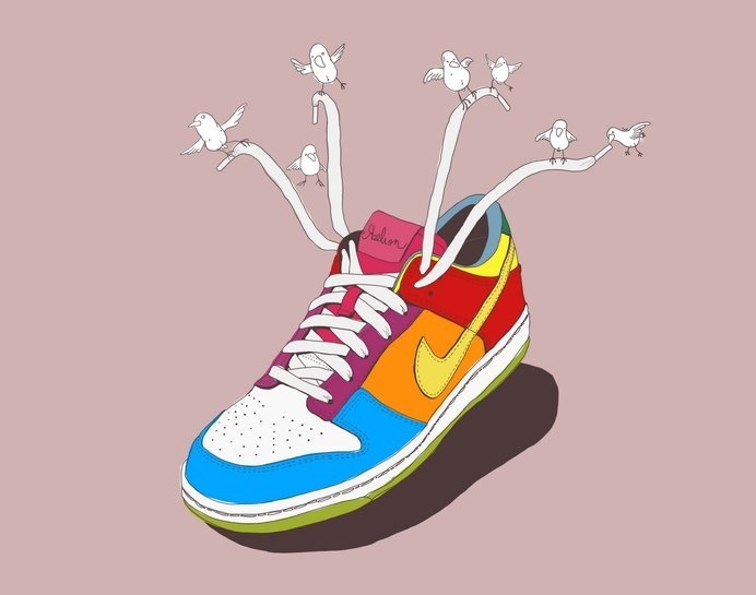 Rbelion #schoe #schoes #diseã±o #air #rbelion #design #graphic #colours #flying #birds #nike #sneaker #grafico
