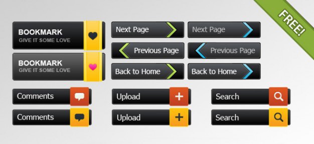 Psd button collection Free Psd. See more inspiration related to Button, Corporate, Clean, Psd, Dark, Collection and Horizontal on Freepik.