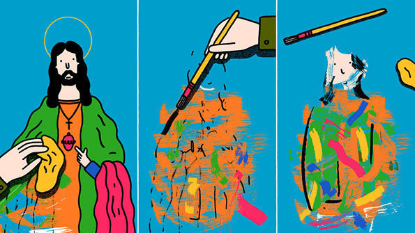 David Biskup Illustration #modern #jesus #illustration #paint #art #biskup #brush #david