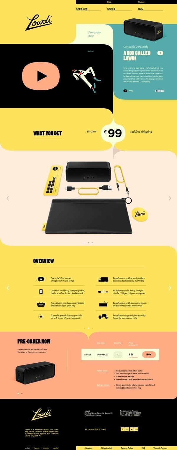 A Box Called Lowdi Web Design by Momkai #music