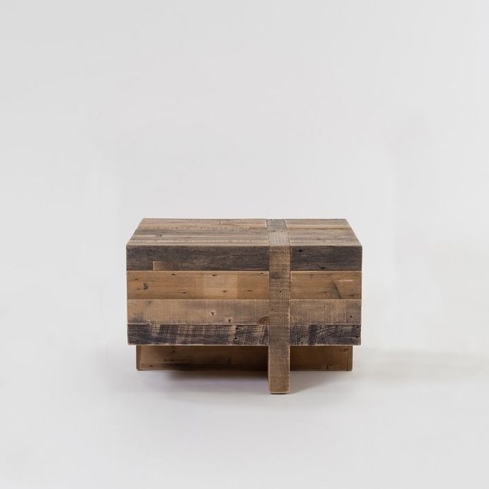Emmerson Reclaimed Wood Block Side Table #side #table