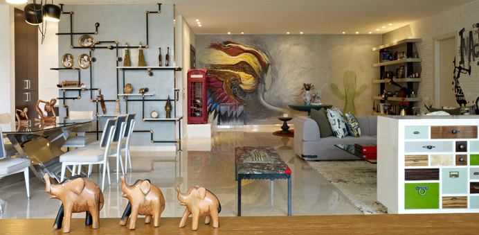 Apartment in Beirut by Vick Vanlian eclectic design with wow effect - www.homeworlddesign. com (10) #design #wow #eclectic #apartment #beirut