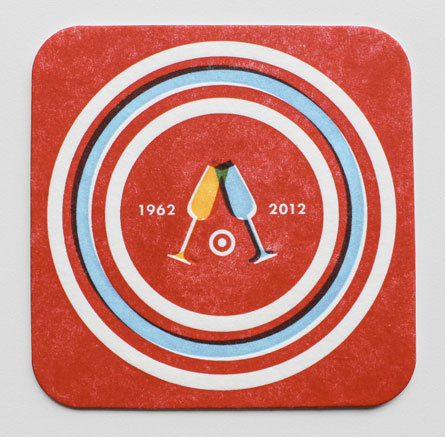 Allan Peters Target via www.mr cup.com #type #design #letterpress #coasters