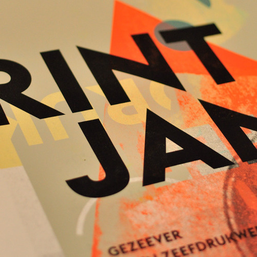 gezeever screenprint poster typography illustration gezeever open zeefdrukwerkplaats Antwerpen
