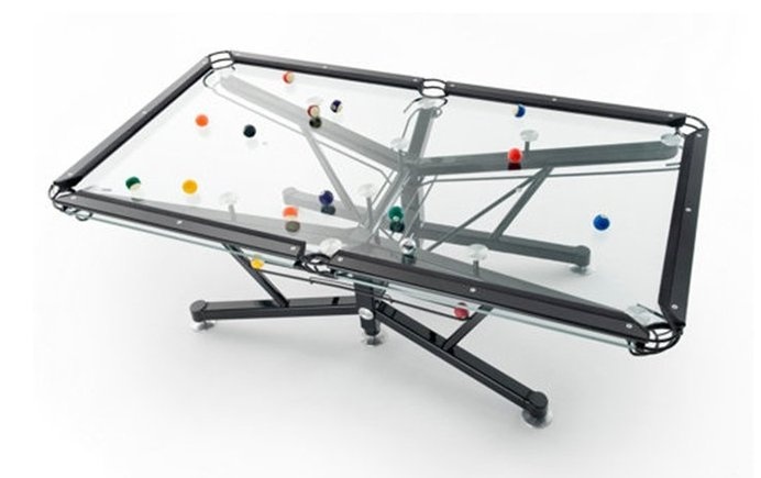 A modern twist on a traditional game, these pool tables are centerpieces for any modern games room or living space. #billiards #design #product #pool #industrial #table