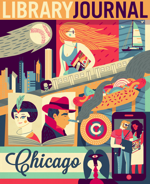 Library Journal Owen Davey #journal #illustration #davey #library #owen