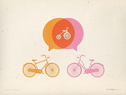 Allan Peters #vector #print #retro #screen #bicycles