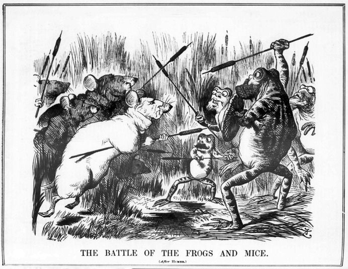Joseph Swain (1820-1909), 'The Battle of the Frogs and Mice', ''Punch'', Nov. 28, 1885