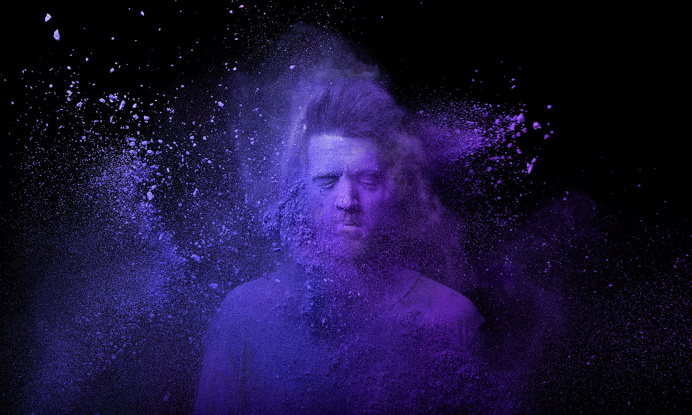 Visual identity for a techno music producer and deejay. #purple #sans #geometric #explosion #pigment #mistery
