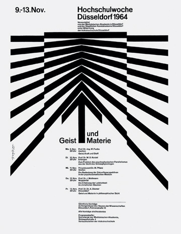 Walter Breker — Mind and Matter, Highschool Week (1964) #white #modern #black #grid #poster #and