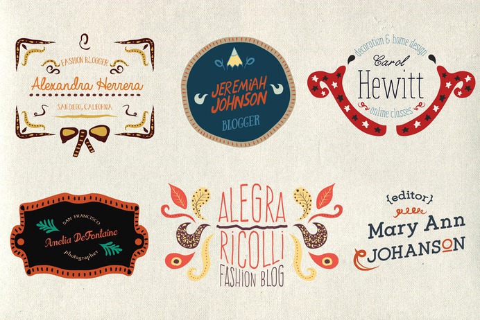 25 Illustrated Logos Emblems