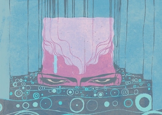 Google Reader (1000+) #blue #illustration #60s