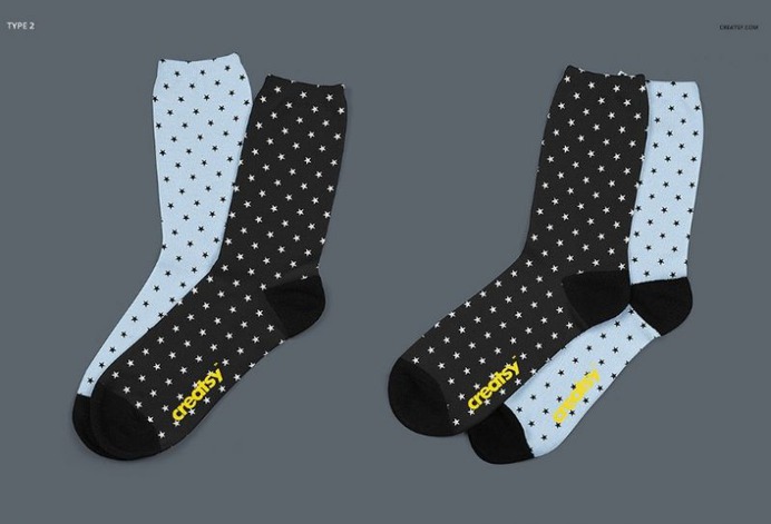 Sublimation Socks Mockup PSD