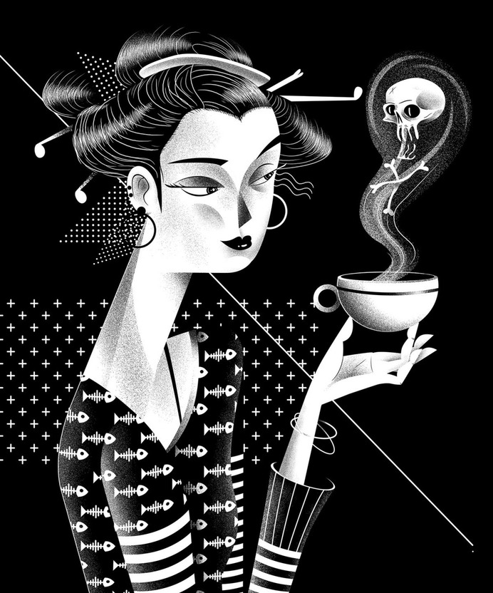 Voodoo Spells – Black & White Illustrations