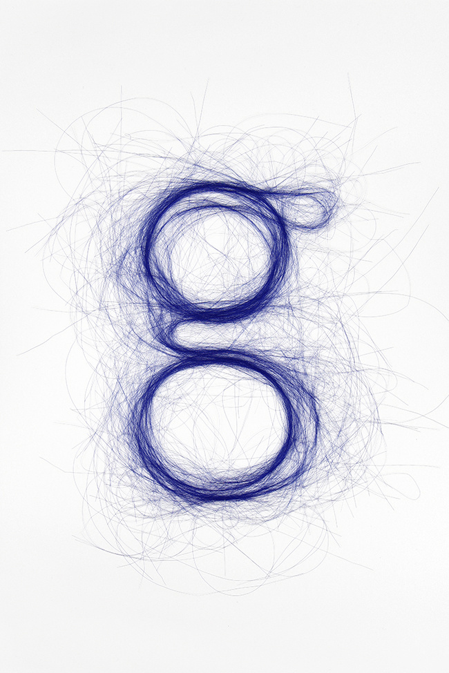 Typography Hair Type blue #hair #letter #type #blue #typography
