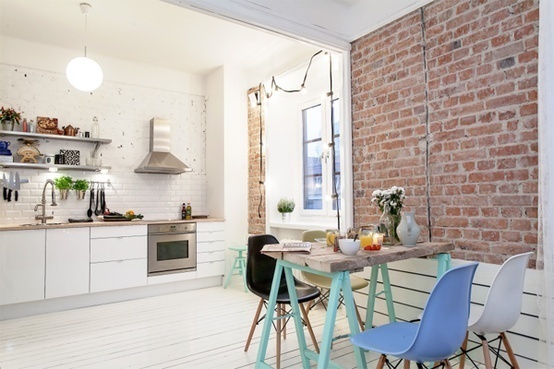 The Design Chaser: Interior Brick | Raw #interior #brick #design #decor #wall #deco #decoration