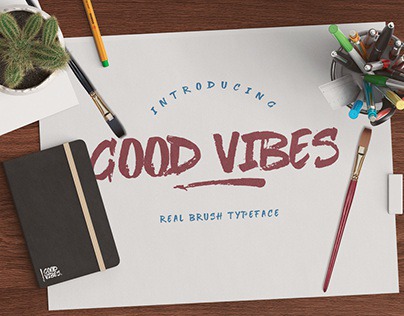 Good Vibes - Real Brush Typeface