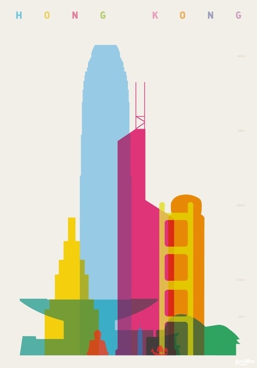Shapes of Cities : Yoni Alter #overprinting #yoni #cities #alter #illustration #skyline