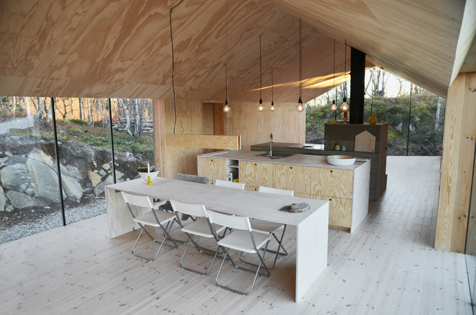 reiulf ramstad v-lodge timber cabin norway designboom #cabin