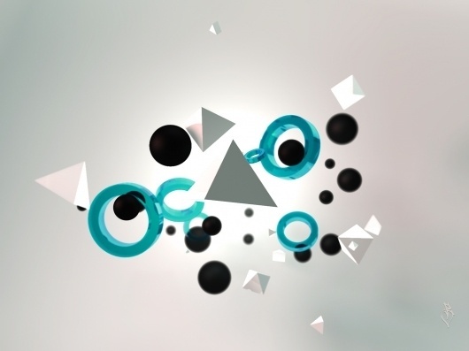 Imageshack - studioys.jpg #abstract #black #studio #sphere #pyramid #blue #ring