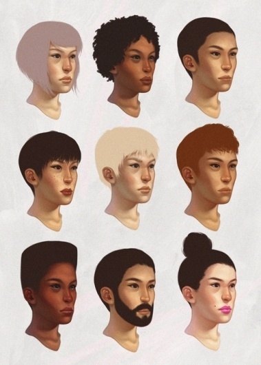 Diversity/Hybridity - Shannon Elliott #deversity #faces #illustration #elliot #shannon