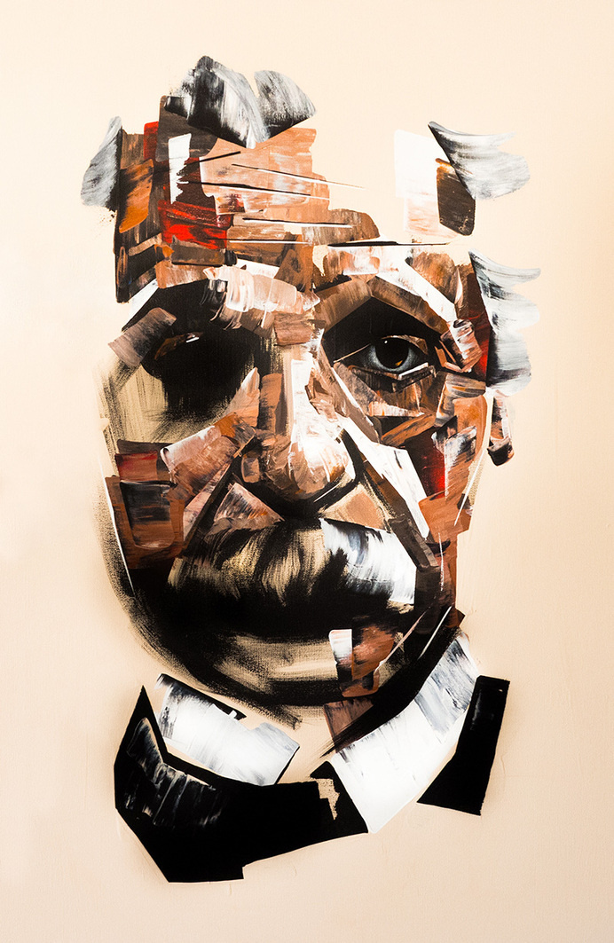 Abstract Portrait Paintings by Joseph Lee