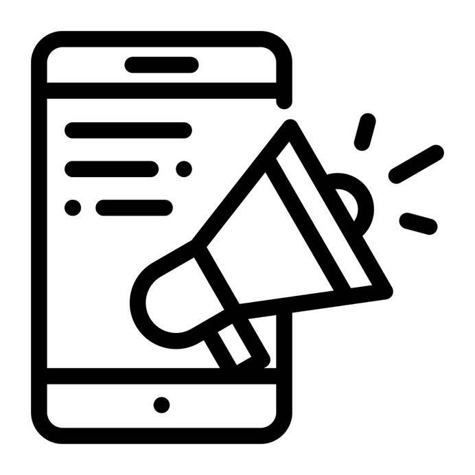 See more icon inspiration related to tool, digital marketing, advertising, electronics, mobile phone, website, megaphone, communications and mobile on Flaticon.