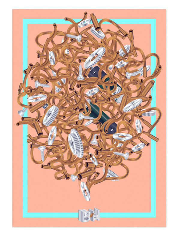 F R A G on Behance #blankhiss #explosion #fragmentation #maandesign #chapter #retro #6 #clock #coral #emerald