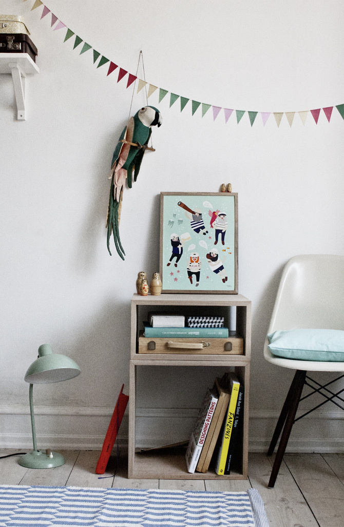 #nordic #design #graphic #illustration #danish#simple #nordicliving #living #interior #kids #room #poster #sailors #beard #maritime #sea