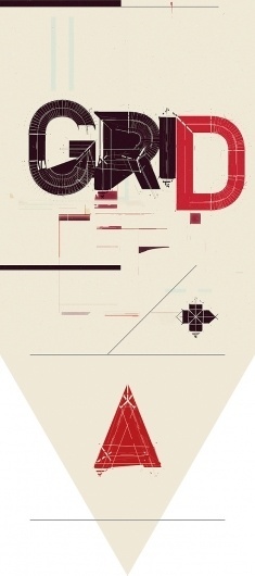 TYPE / DECONSTRUCT on the Behance Network #grid #red #black #typography