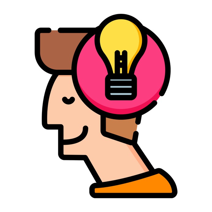 See more icon inspiration related to idea, account, head, lightbulb, bulb, person, designer, creativity, creative, user, avatar and happy on Flaticon.