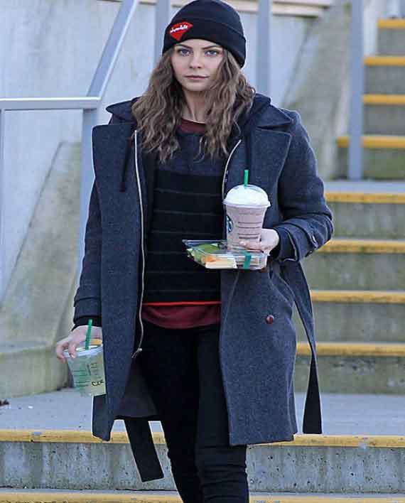 Arrow Willa Holland Wool Blue Coat | Top Celebs Jackets