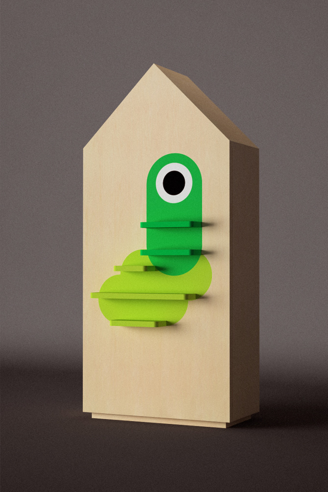 100 ACRES STORAGE - Everardo Galván #mexico #wood #furniture #everardo #kids #green
