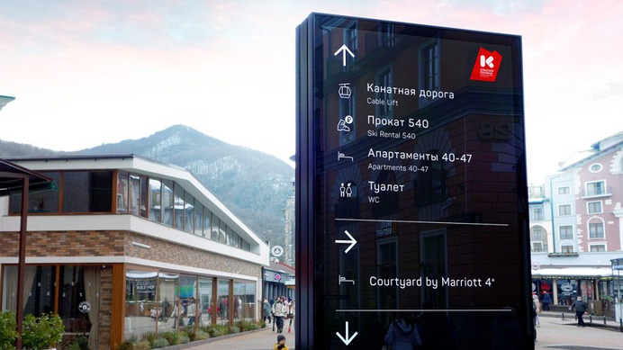 Krasnaya Polyana Resort wayfinding & navigation system