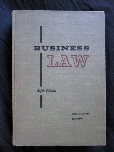 Business Law Textbook 1956 by TheSarahLillian on Etsy on we heart it / visual bookmark #14183356