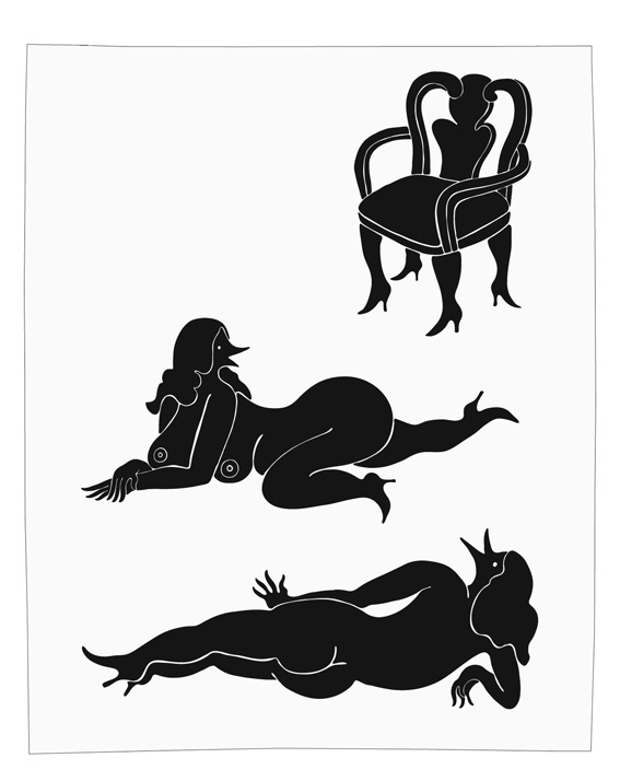 Parra Two Ladies and The Chair Print | Arkitip, Inc. #drawing #poster #parra