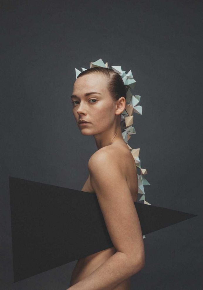 Playful Fashion Portraits Featuring Paper Art by Kristoffer Marchi