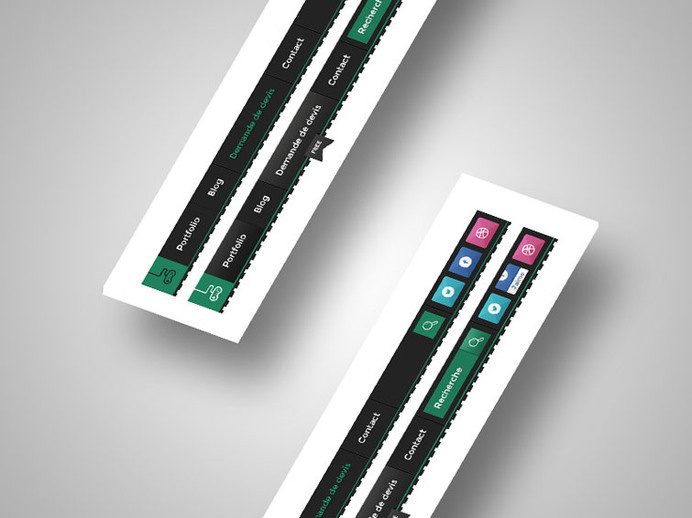 Flat Navigation PSD Template