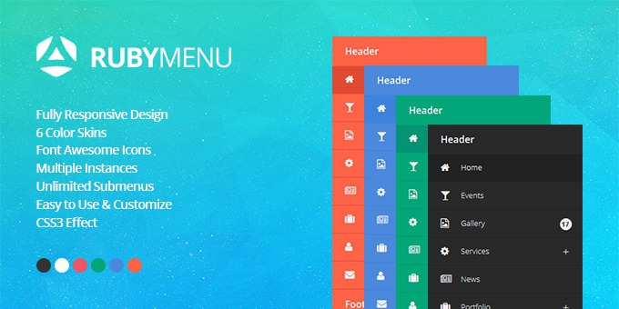 RubyMenu Responsive jQuery Accordion Navigation