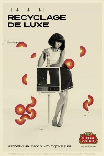 Stella Artois Recyclage de Luxe | The Inspiration Room #recyclage #campaign #integrated #print #retro #de #brand #csr #luxe
