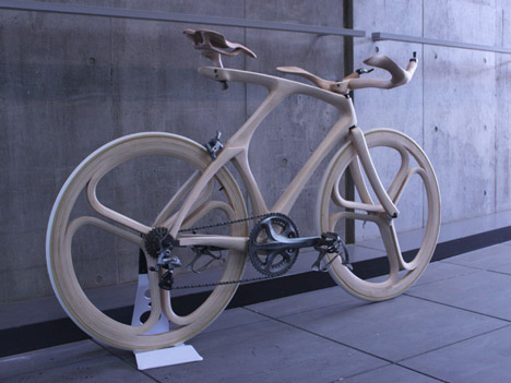 YojiroOshima WoodBike 3qRear.jpg #bicycle #wood #bike