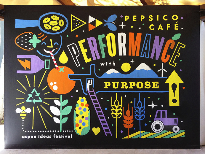PepsiCo Café | Erik Marinovich #marinovich #drawn #erik #type #hand