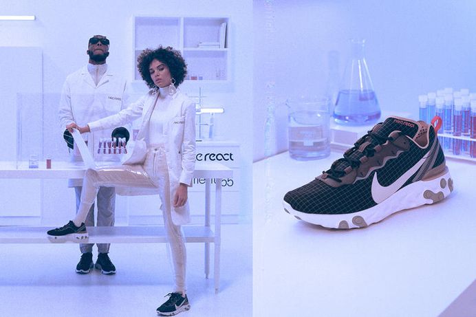 size? Exclusive x Nike React Element 55 Sneakers Shoes Trainers Kicks Footwear